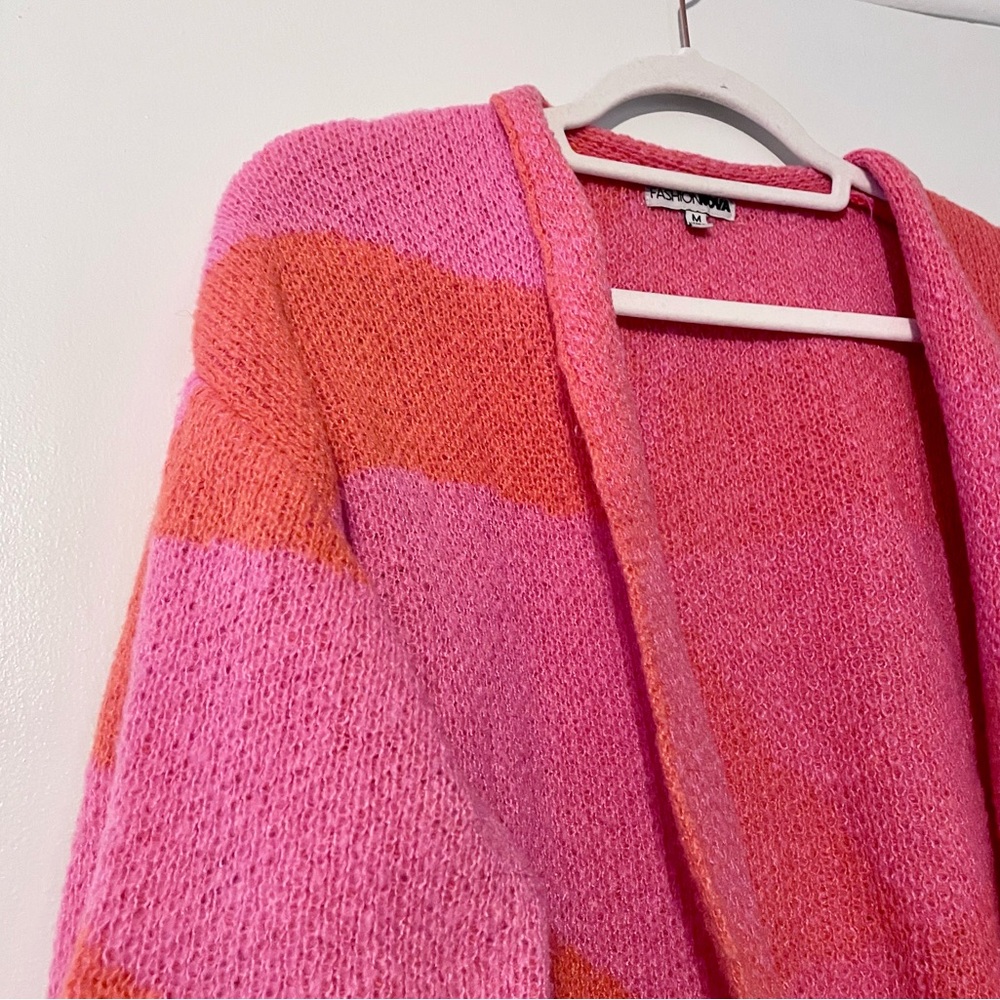 Fashion Nova Pink Sweater Cardigan - Picture 5 of 10